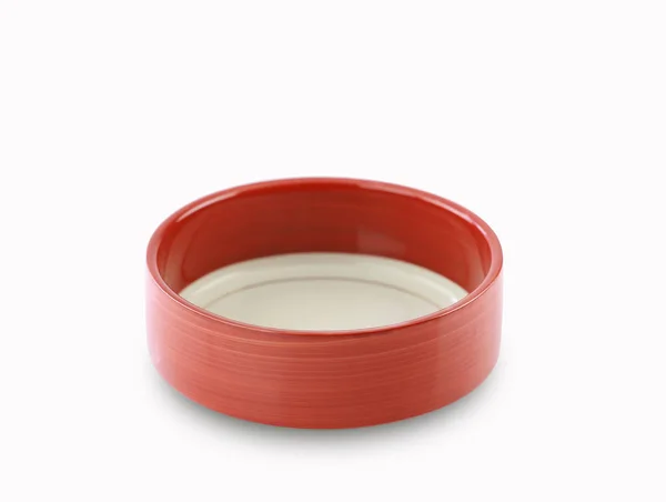 Красная плита выделена пятном фокус на белом фоне . — стоковое фото