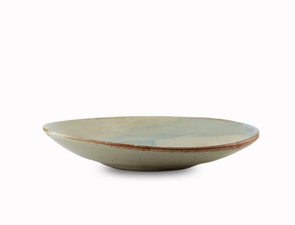 Japanese style plate or vintage dish isolated on white backgroun — Stock Photo, Image