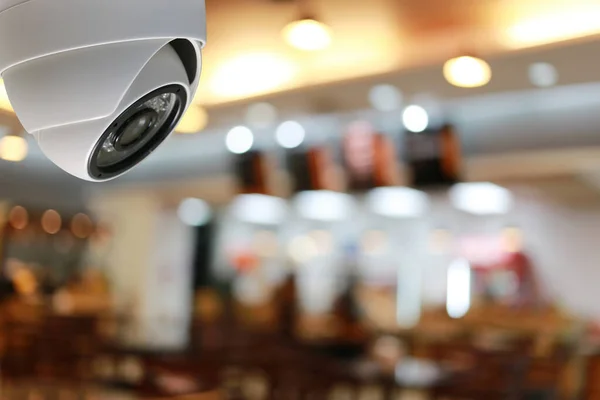Güvenlik sistemleri için kahve kafe ekipmanındaki CCTV aracı.