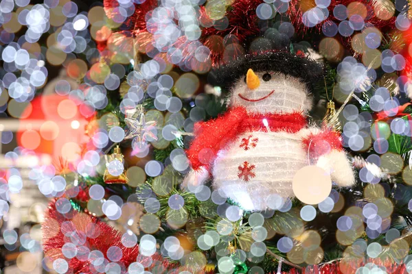 Árbol de Navidad y bokeh de fondo de vacaciones y tienen spa de copia — Foto de Stock