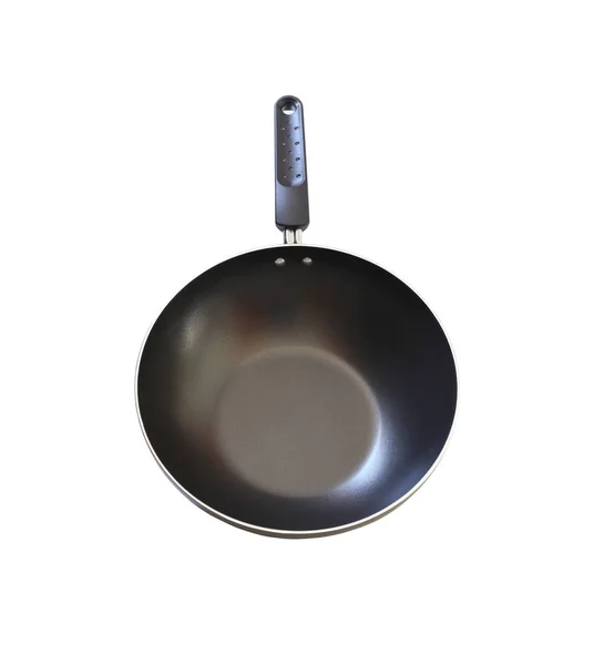 Pan or metal frying pan isolated on white background. — Stock Photo, Image
