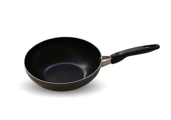 Pan or metal frying pan isolated on white background. — Stock Photo, Image