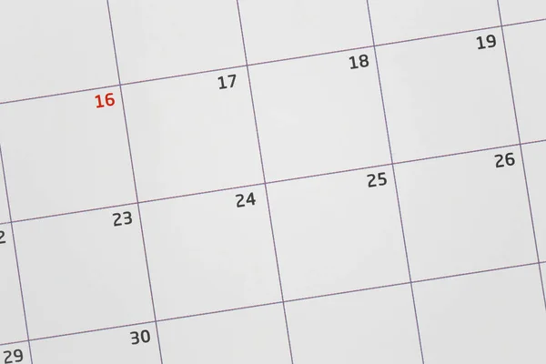 Blank kalender att fokusera på den tjugofemte antal december i — Stockfoto
