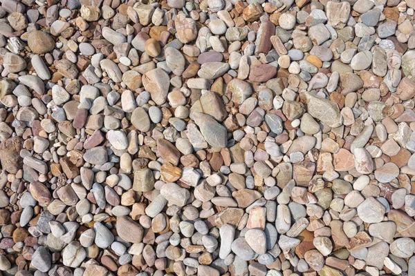 Seashore scree ou Pebbled praia fundo . — Fotografia de Stock