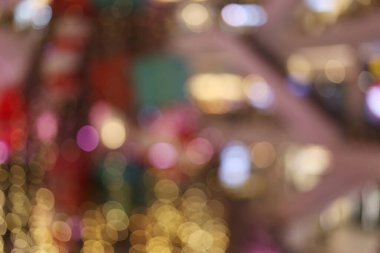 Arkaplan konseptinizde tasarım için mağazanın iç fonu soyut bulanık ya da odaksız alışveriş merkezi.