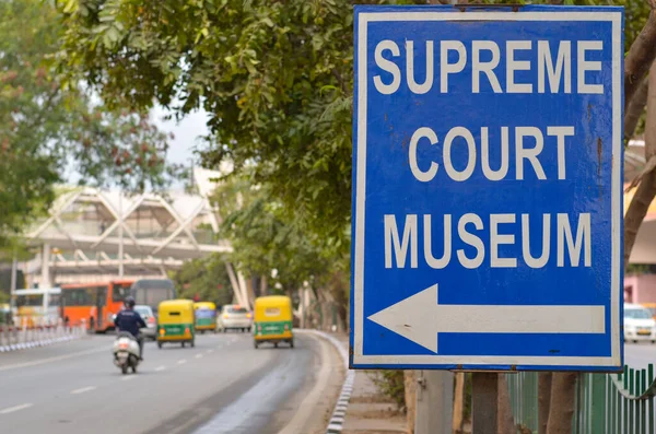 Δελχί Ινδία 2020 Μπλε Συμβούλιο Ndmc Δείχνει Προς Ανώτατο Δικαστήριο — Φωτογραφία Αρχείου