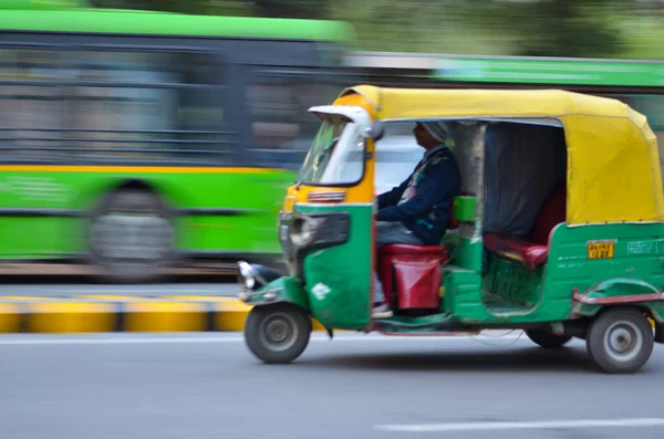 Auto Rikschas Sind Indien Ein Beliebtes Fortbewegungsmittel Für Die Letzte — Stockfoto