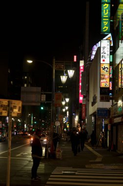 night view traffic in Japan