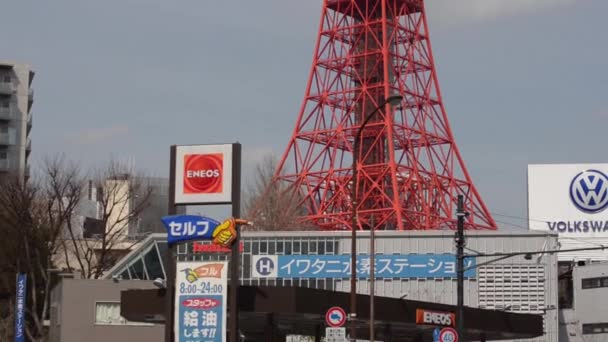 Tokyo Tower Shiba Koen District Minato Second Tallest Structure Japan — Video Stock