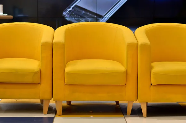 Modern Yellow Chairs Room Zdjęcie Stockowe