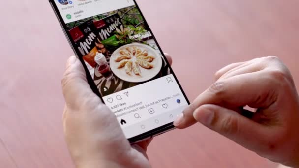 วเดล นเด 2020 ใกล บการเร ยกด แอพ Instagram โดย Facebook — วีดีโอสต็อก