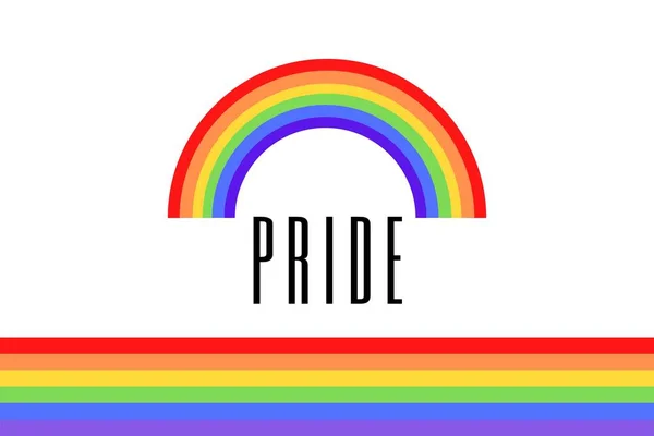 カラフルな虹旗やLgbtqのプライドフラグ バナー レズビアン バイセクシャル トランスジェンダー クィア 組織のイラスト 6月はプライド月として祝われ パレードが開催されます — ストック写真