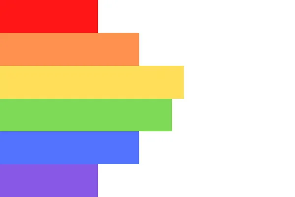 Иллюстрация Разноцветного Радужного Флага Гордого Флага Баннера Лгбтк Лесбиянки Геи — стоковое фото