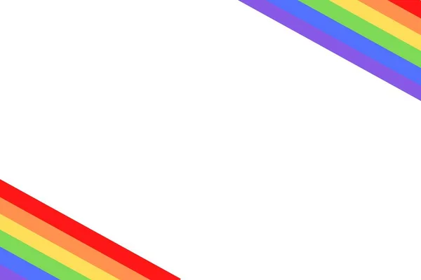 White Copy Space Colorful Rainbow Flag Pride Flag Banner Lgbtq — стоковое фото