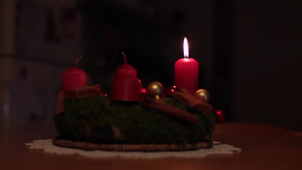 Створення новорічного вінка — стокове відео