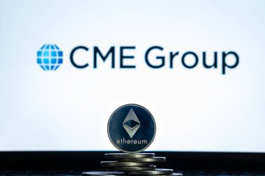 Ethereum madeni paralı Cme Grubu logosu