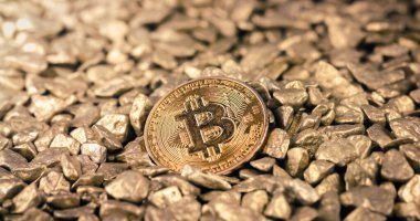 Altın külçeleri üzerinde Bitcoin