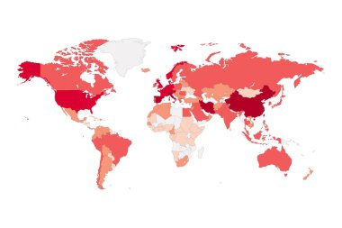 Dünya Coronavirüs haritası