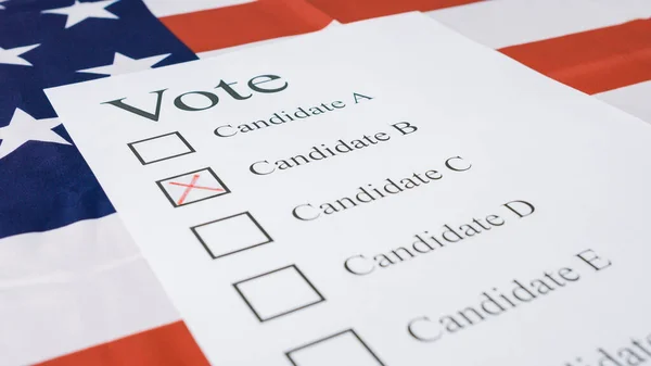 Concepto de votación para elecciones presidenciales —  Fotos de Stock