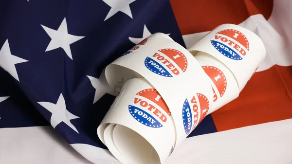 I voted sticker with usa flag — Stock Photo, Image