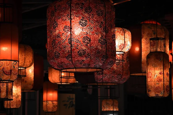 Beautiful Lantern Decoration Mid Autumn Festival Moon Cake Festival Penang — Stock Photo, Image