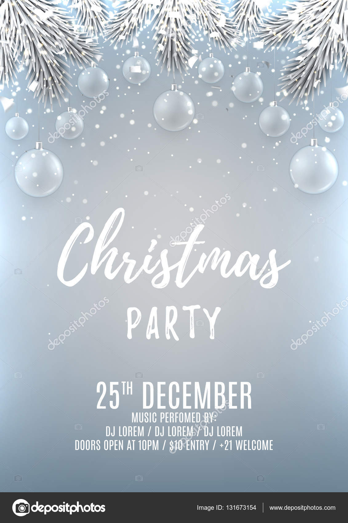 Christmas Party Flyer Template Stock Vector C Avgust01