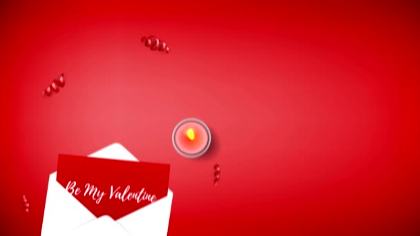 Fondo de animación día de San Valentín — Vídeo de stock