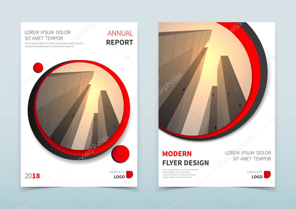 Corporate business flyer design, cover or report with place for text.