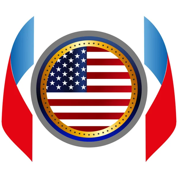 Amerikaanse vlag voor Onafhankelijkheidsdag vector. — Stockvector