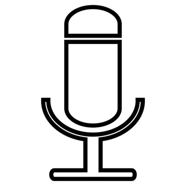 Mikrofon Simgesi düz tasarımı
