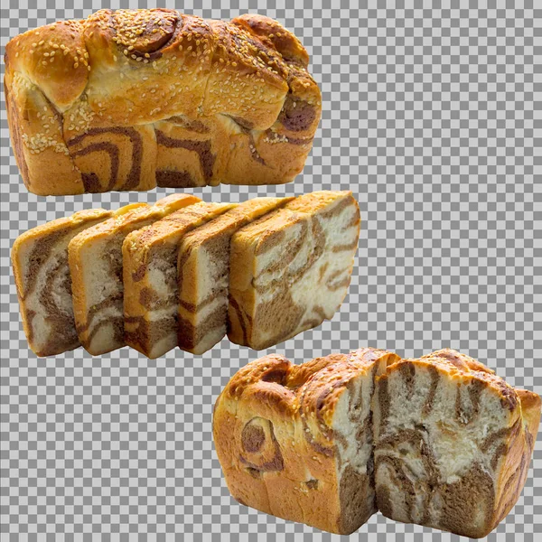 Weizenbrot isoliert auf weißem Hintergrund. — Stockfoto