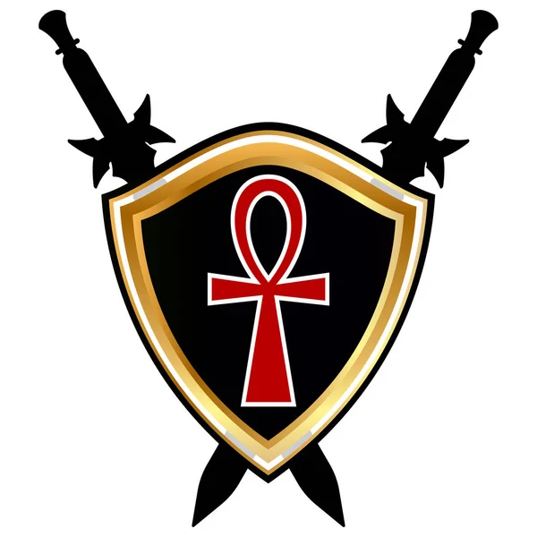 Templar Shield  vector icon. — Stock Vector