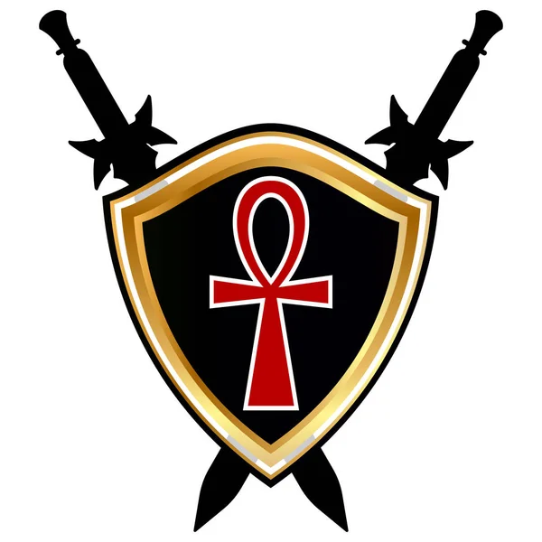 Icono del vector Escudo Templario . — Archivo Imágenes Vectoriales