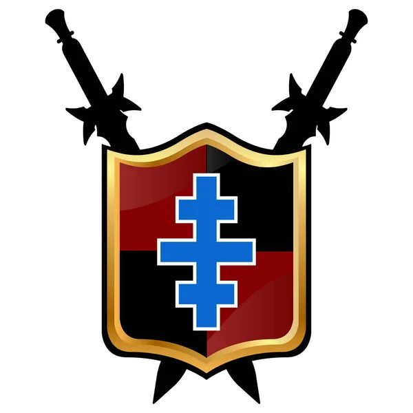 Templar-Schild-Vektor-Symbol. — Stockvektor