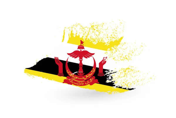 手工绘制的国旗的文莱 — 图库矢量图片