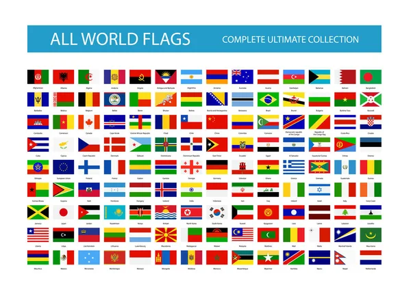 Alle Vector wereld land vlaggen. Deel 1 — Stockvector