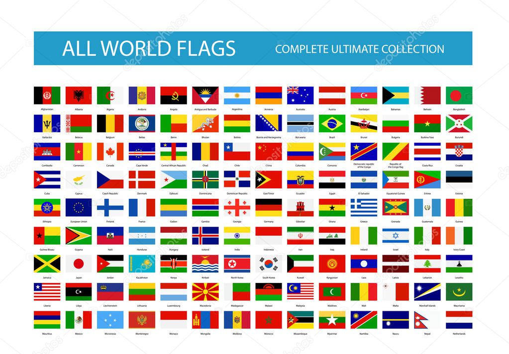 All Vector World Country Flags. Part 1