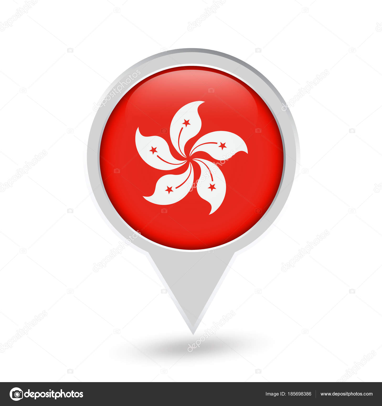 Download Hong Kong Flag Round Pin Icon — Stock Vector © Livenart ...