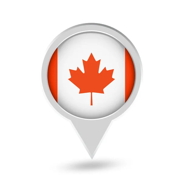 Пин-икона Канадского флага — стоковый вектор