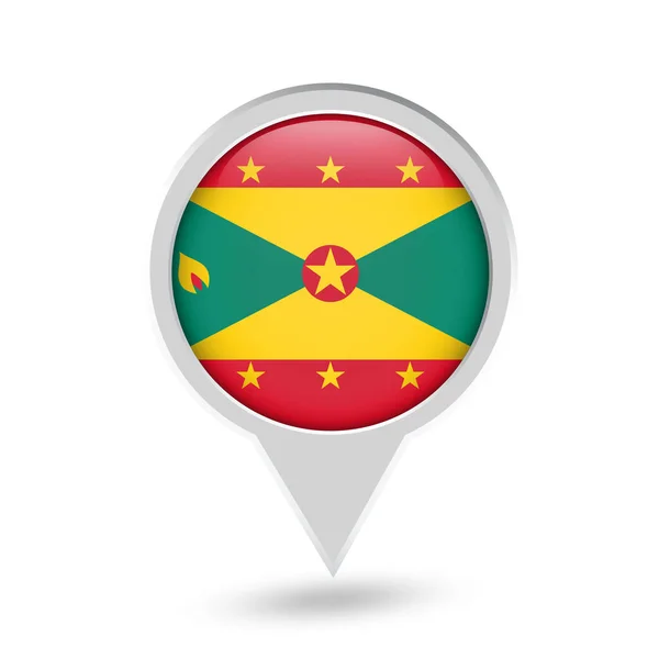 Прапор Гренади круглі піктограму закріплення — стоковий вектор