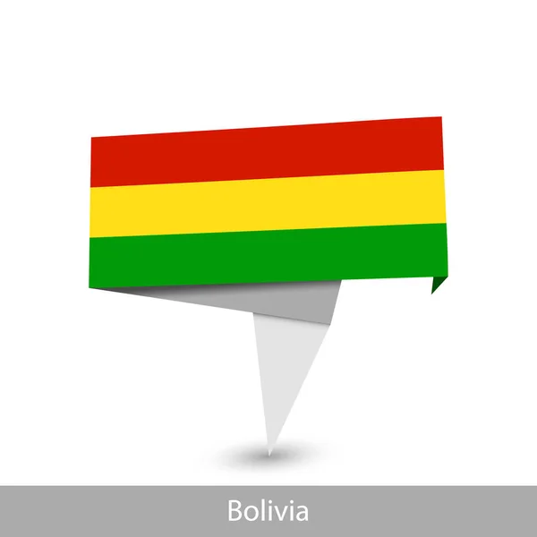 Флаг Боливии. Складной флаг ленты — стоковый вектор