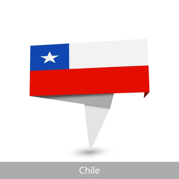 Державний прапор Чилі. Прапор зі стрічкою. — стоковий вектор