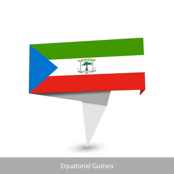 Флаг Экваториальной Гвинеи. Складной флаг ленты — стоковый вектор