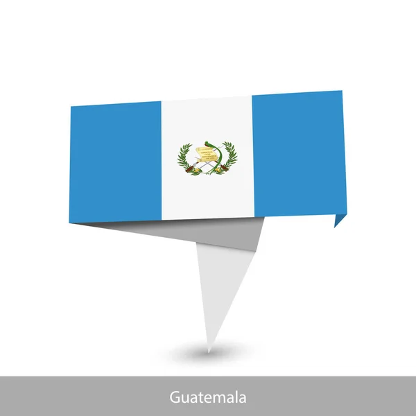 グアテマラの国旗。折りたたみリボン旗 — ストックベクタ