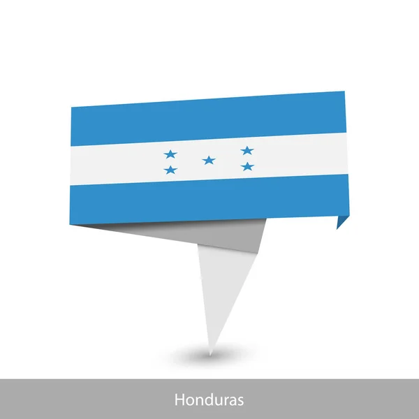 Honduras Drapeau de pays. Drapeau de bannière de ruban plié — Image vectorielle