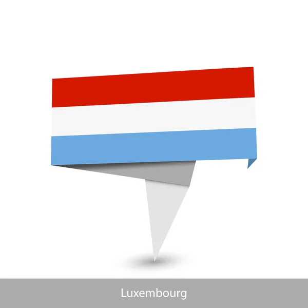 Bandeira do Luxemburgo Country. Bandeira de faixa dobrada — Vetor de Stock