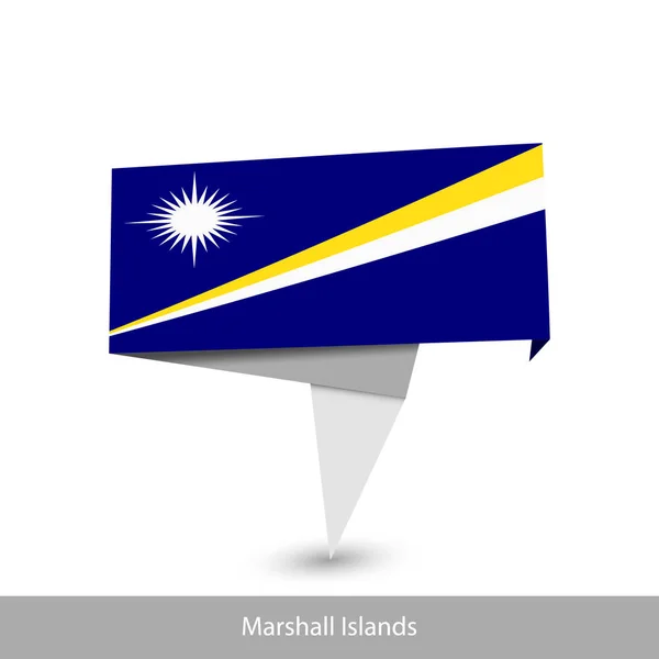 Flagge der Marshallinseln. gefaltete Banner-Fahne — Stockvektor