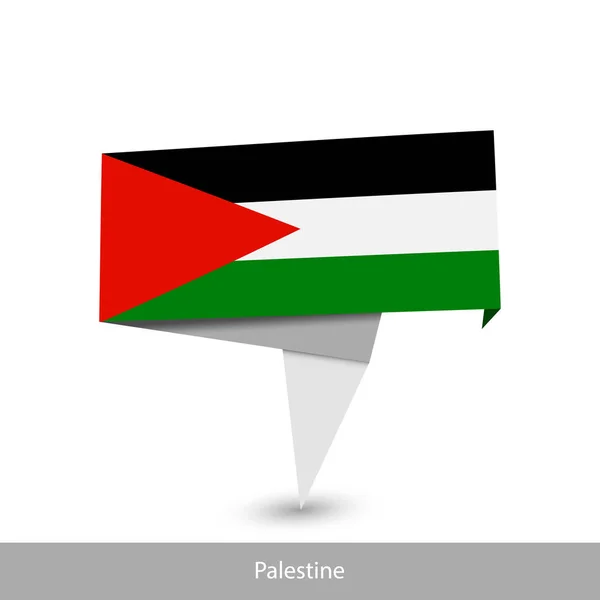 Palestine Drapeau de pays. Drapeau de bannière de ruban plié — Image vectorielle