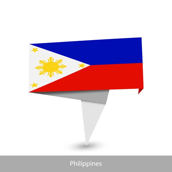Прапор Філіппін. Прапор зі стрічкою. — стоковий вектор