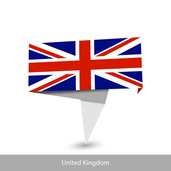 Прапор Великої Британії. Прапор оріґамі на папері — стоковий вектор
